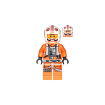 Luke Skywalker (Pilot, Printed Legs, Visor Up / Down, Askew Front Panel)