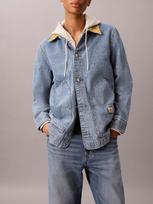 CALVIN KLEIN JEANS Demisezoninė moteriška striukė, CONTRAST COLLAR CHORE COAT TINTE