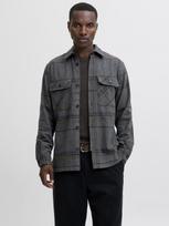 JACK&JONES Vyriški marškiniai ilgomis rankovėmis, JPRRAYLE MELANGE CHECK L/S OVERSHIRT SN