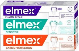 Dantų pastos rinkinys Elmex Mix Trio 3 x 75 ml pilna priežiūra