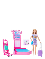 Barbie - Barbie Family & Friends Baggage Claim Playset - Žaidimų rinkiniai - Rožinė