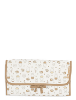 Jollein - Changing Pad With Storage Pockets - Cloudy Rib - Vystymo paklotas - Kreminė spalva