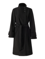 Bubbleroom - High Neck Midi Coat - Plonas paltas - Juoda