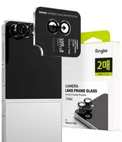 Ringke Camera Frame 2 vnt. Samsung Galaxy Z Flip 8 - juodas aliuminio lydinio objektyvo apsauga su 9H grūdintu stiklu