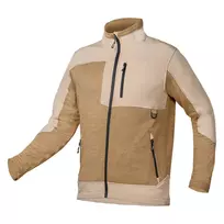 NEO TOOLS Softshell megztinis OUTDOOR, smėlio spalvos, M dydis – atsparus vėjui ir vandeniui, kvėpuojantis