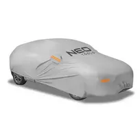 NEO TOOLS daugiasluoksnė vandeniui atspari automobilio dangos XL, 2 sluoksnių PEVA, UV apsauga, elastingas kraštas, tvirtinimo dirželiai, pilka