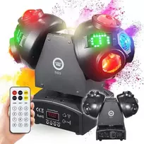 LIGHT4ME SID3 4-in-1 judančios galvos daugiaefektis šviestuvas su RGBW LED, RGB lazeriu, UV ir stroboskopu