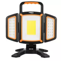 NEO TOOLS 99-125 įkraunamas COB LED darbinis žibintas 2000lm, 20W, 6500K šalta balta, 4400mAh Li-ion, USB-C, magnetinis pagrindas, IP44