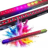 LIGHT4ME AURA APP BAR dekoratyvinė LED šviesos juosta su Bluetooth valdymu per programėlę, 16 RGB šviesos diodų, muzikos sinchronizacija, USB-C, juoda