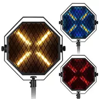 EVOLIGHTS LUMENO X V2 150W LED judantis prožektorius su motorizuotu priartinimu, gobo ratais, prizme, frost filtru, DMX