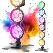 LIGHT4ME LUMEN HEXO Retro LED efektų šviestuvas 90W RGBWA+UV 6-in-1 DMX