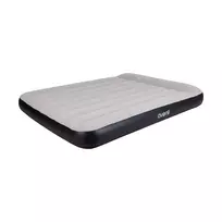 AVENLI Double pripučiamas čiužinys su įmontuotu elektriniu siurbliu 191x137x30 cm pilkas
