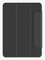 Pomologic BookCover dėklas iPad Pro 11 (2024) M4 – juodas folijo su stovu, Sleep/Wake, Pencil palaikymu