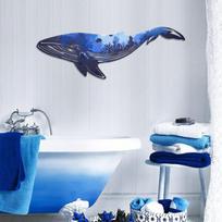 Asir pakabinama dekoracija Reef Whale Metal Wall Art APT651, 31 cm