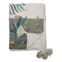 Žalios spalvos antklodė ir pledas 130x155 cm Peacock – Bloomingville