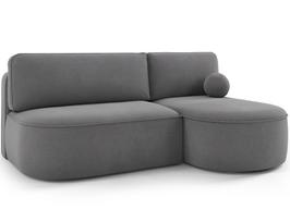 Kampinė sofa - lova Livosa Poco 04, pilka sp., dešininė, 144 x 220 cm x 93 cm