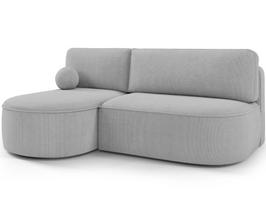 Kampinė sofa - lova Livosa Calmora 04, pilka sp., kairinė, 144 x 220 cm x 93 cm