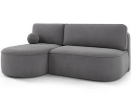 Kampinė sofa - lova Livosa Poco 04, pilka sp., kairinė, 144 x 220 cm x 93 cm