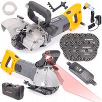 Sienų griovelių freza Powermat PM-BE-3000M, 3000 W, su lazeriniu kreiptuvu ir 7 diskais
