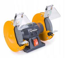 Stalinis šlifuoklis Powermat 1500 W su 2 × 150 mm šlifavimo akmenimis