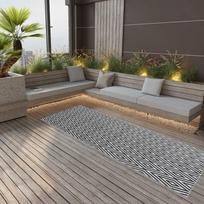 Lauko kilimas ARAKIL juodos spalvos 80x250cm PP