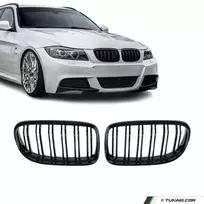 Performance dvigubos grotelės, komplektas skirtas BMW E90 / E91 LCI (08-11), juodos blizgios