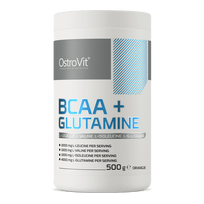 OstroVit BCAA + glutaminas, apelsinų skonio – 500 g