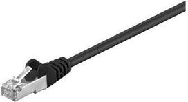 Goobay Kabelis krosowy patchcord F/UTP kat. 5e CCA juoda 0,5m (68654)