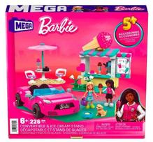 Mattel Mega Bloks Barbie Blocks kabrioleto rinkinys ir ledų stovas HPN78