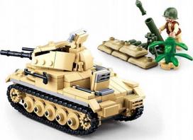 Sluban Blocks Tank Panzer II PZKPFW B0691 356 el armijos karinis modelis