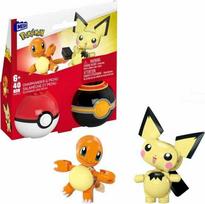 MEGA Pokemon Charmander ir Pichu HXP13 CONSTRUX statybiniai blokeliai
