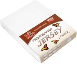 Džersio lakštas su elastine juostele 80x160 balta 001 storis 150g/m2 KARO