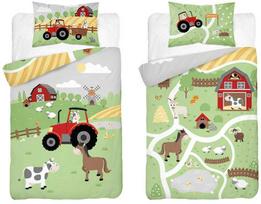 Detexpol Bambuko patalynės komplektas TRAKTOR Farma 90x120 cm bambukas + medvilnė