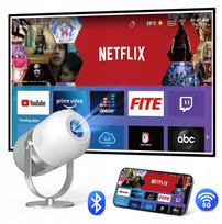 Projektorius Zenwire MINI Projektorius 360 ANDROID 9.0 WiFi Miracast Aircast NEŠIOjamas FULL HD PROJEKTORIUS, skirtas telefonui Bluetooth HDMI/USB/USB-C Zenwire H6 360