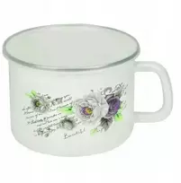 Prymus Agd 2in1 pieno puodelis, Hausmann Roses emaliuotas puodas, taip pat virimui, 2,5L