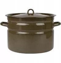 Emalia Rybnik EMALINIS PUODAS 15L, DIDELIS PLATUS PUODAS SU DANGIU, TRADICINIS DIDELIAM.