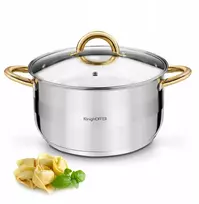 DIDELIS PUODAS Indukcinis PLIENINIS DANGIS Konighoffer Faro Gold 9,2 l 28 cm