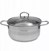 Puodas su dangteliu, plieno, indukcinis, dujinis, 20cm, 3L, KAMILLE