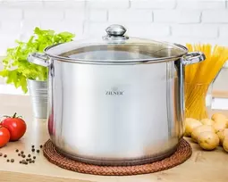 SULTINIO PUODAS STIKLINIUI GASTRONOMINIS SIDABRAS 32cm / 20L ZILNER