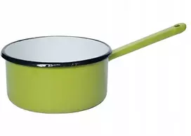 Tradicinis emaliuotas puodas su 16cm rankena, žalias, 1,6L Elo-Pol