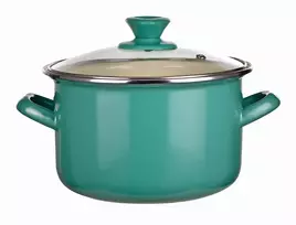 Epewex Tvirtas emaliuotas puodas su dangteliu 5,5L TURQUOISE MC