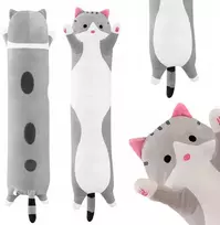 Click4Toys MASKOTAS PLIUSINIS ŽAISLAS ILGA KATĖS GLOSMĖS PILGA ŽAISLŲ PAGALVĖ STORA GRAŽI
