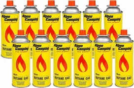 12x DUJŲ kasetė dujinė kasetė ALPEN CAMPING 400ml krosnelės degiklis grilis