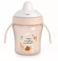 MyBaby SUAVINEX WONDERLAND NOWY - 1 vnt. neišsiliejantis puodelis, 200 ml, 6 mėn.+ (rožinė)