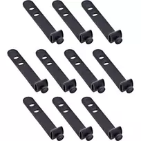 InLine 59972B Silikoninis kabelio raištis Kopėtėlės tipo 65 mm Juoda 10 vnt.