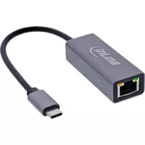 InLine 33380Q USB-C į RJ45 eterneto adapteris 1Gbit/s pilkas