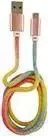 LC-Power USB-Micro-1M-3 1 m Rainbow Glitter, USB-A į Micro-USB laidas