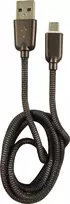 LC-Power laidas USB-A į Micro-USB 1 m sidabrinis metalinis (LC-C-USB-MICRO-1M-6)