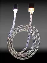 LC-Power USB-Micro-1M-8 laidas 1m juodas/sidabrinis, USB-A į Micro-USB