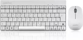 Perixx PERIDUO-712 DE W White belaidis mini klaviatūros ir pelės rinkinys